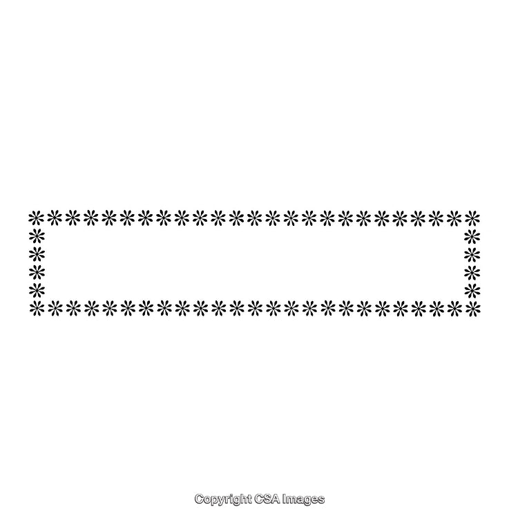 A Rectangular Border Created From Asterisk Symbols in Black and White