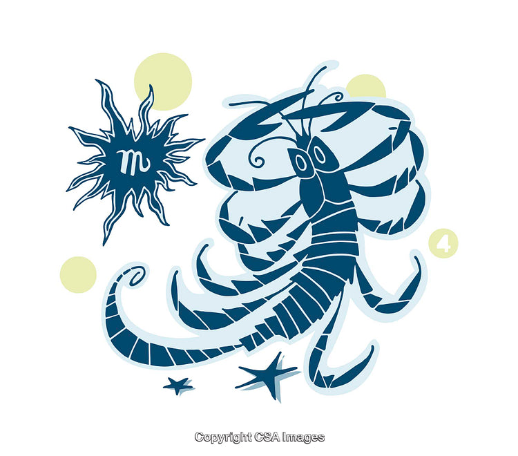 Colorful Illustration Depicting Zodiac Symbols and Playful Shapes