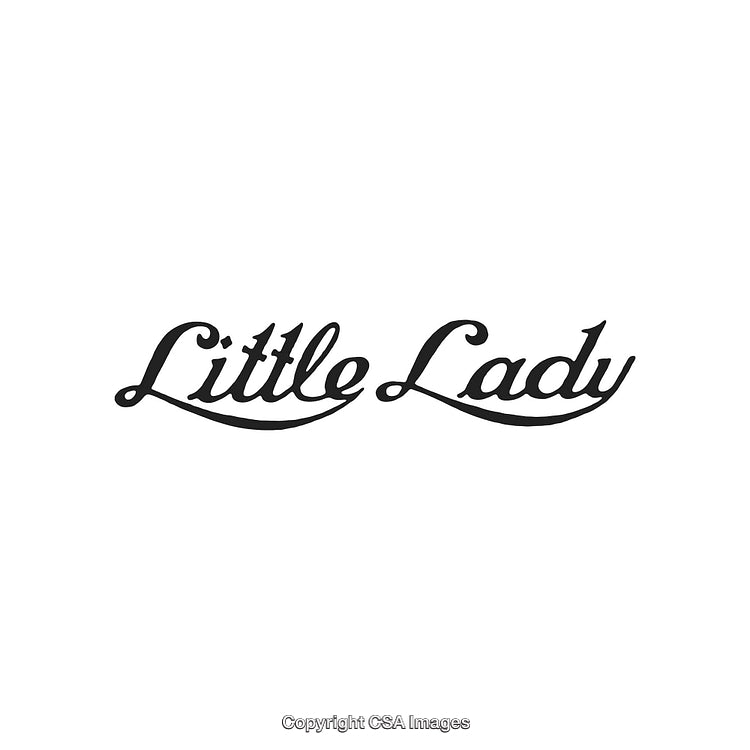 Elegant Black Script Logo for Little Lady with Decorative Style