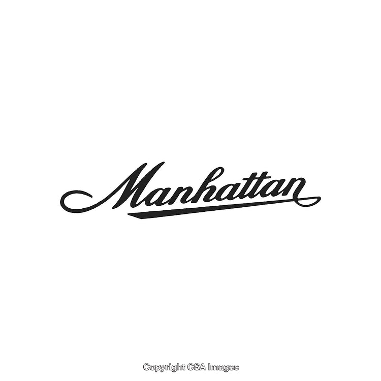 Elegant Typography Highlighting Manhattan in Stylish Script Design