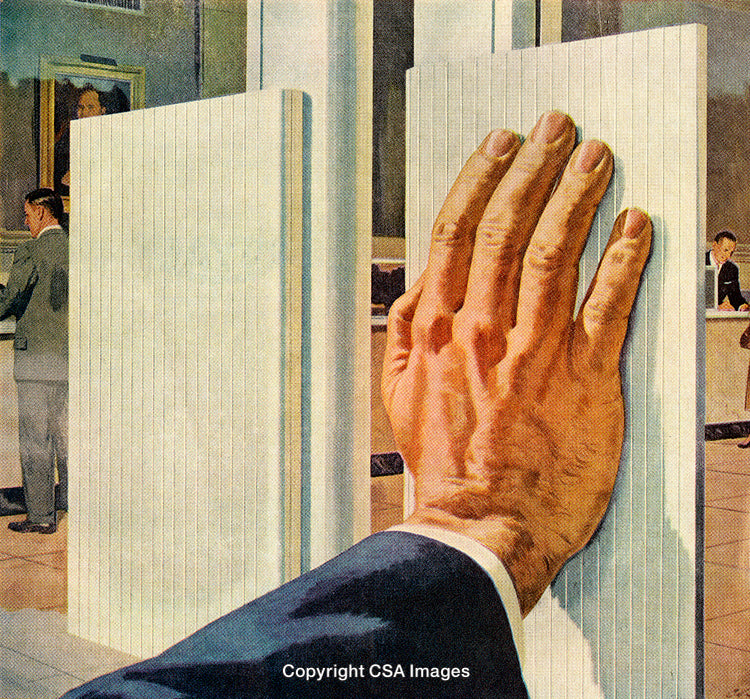Close-Up of Hand Opening a Door in a Professional Setting
