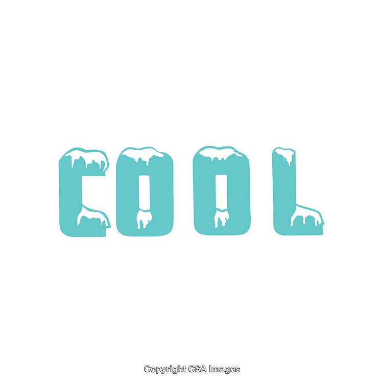 Minimal Design of Cool Text with Icicle Element Accents