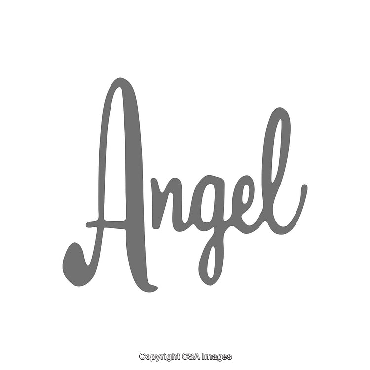 Elegant Single-Color Script Typography Displaying the Word 'Angel' in Stylized Lettering