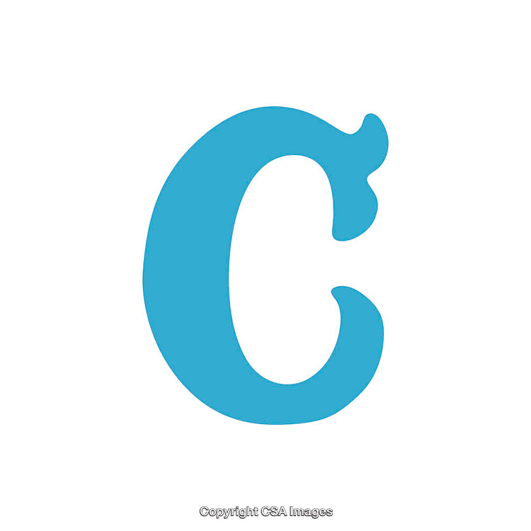 Creative Blue Letter C on a Clean White Background