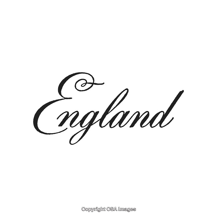 Elegant Calligraphy Design of the Word 'England' on a White Background