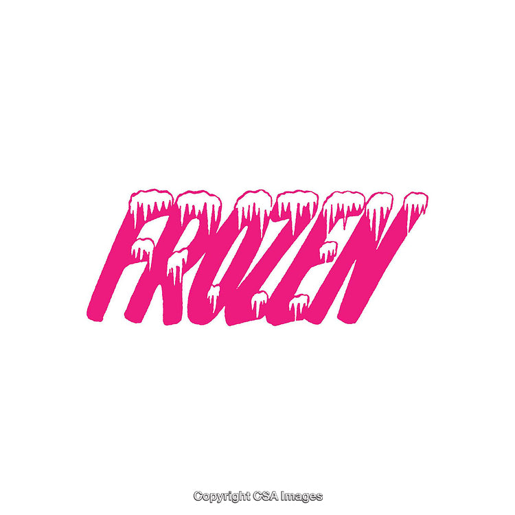 Pink Frozen-Themed Word Art with Icicle Details