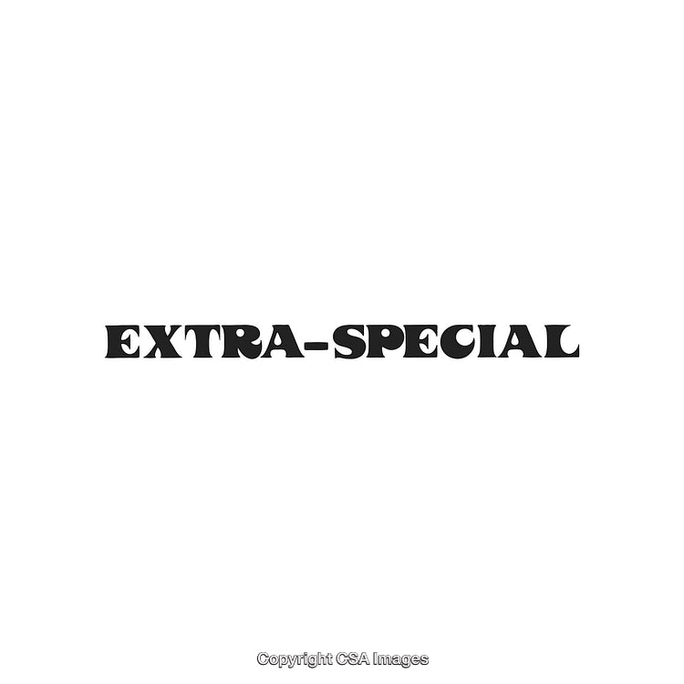 Bold Typographic Design Featuring the Words 'Extra-Special' on White Background