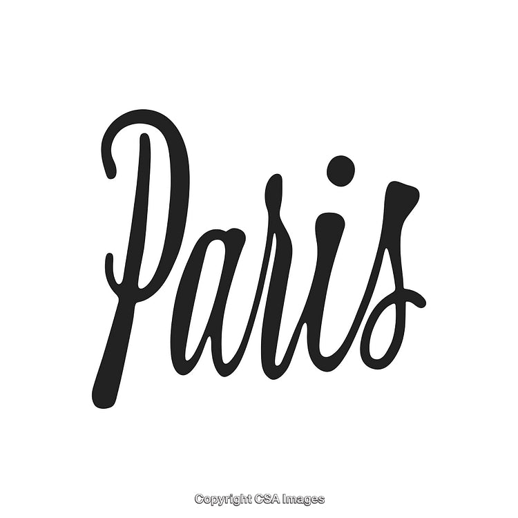 Stylish Handwritten Typography Displaying the Word 'Paris' in Elegant Script