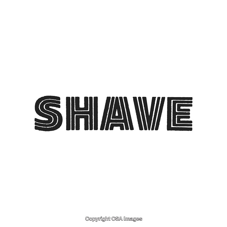 Bold Black Typography Text Design Featuring the Word 'Shave' in Unique Style