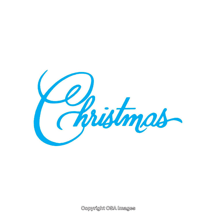 Elegant Typography Highlighting the Christmas Holiday in Blue