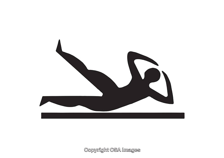 Silhouette of a Person Performing an Exercise on a Mat