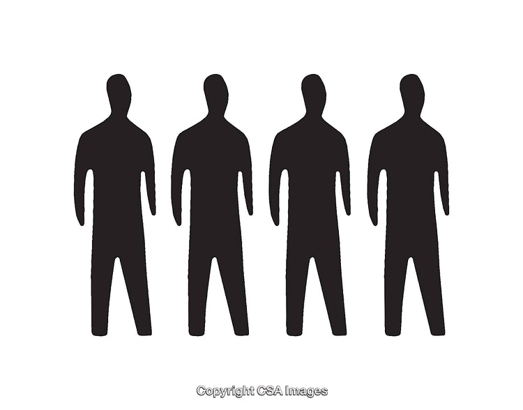 Silhouette Icons Representing Unity and Collaboration Among People