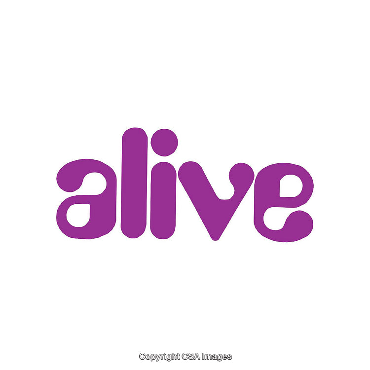Creative Purple Logo Design Featuring the Word 'Alive' in Stylized Font