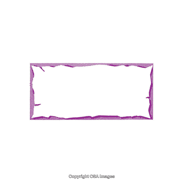 Purple Hand-Drawn Frame with Irregular Lines and White Background