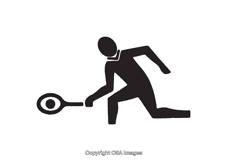 Simple Black and White Icon Depicting a Sports Activity