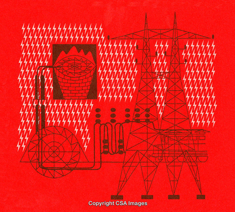 Illustrative Depiction of Industrial Power Generation and Electrical Systems