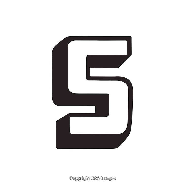 Boldly Stylized Black and White Letter S Design