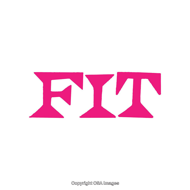 Bold Pink Word 'FIT' on a Clean White Background