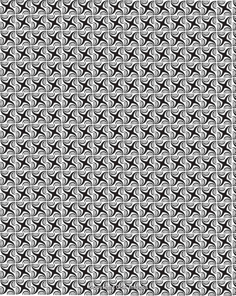 Seamless Black and White Geometric Pattern for Textile or Wallpaper Design