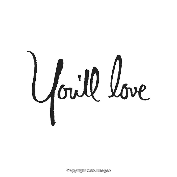 Handwritten Black Script Text 'You'll Love' on White Background