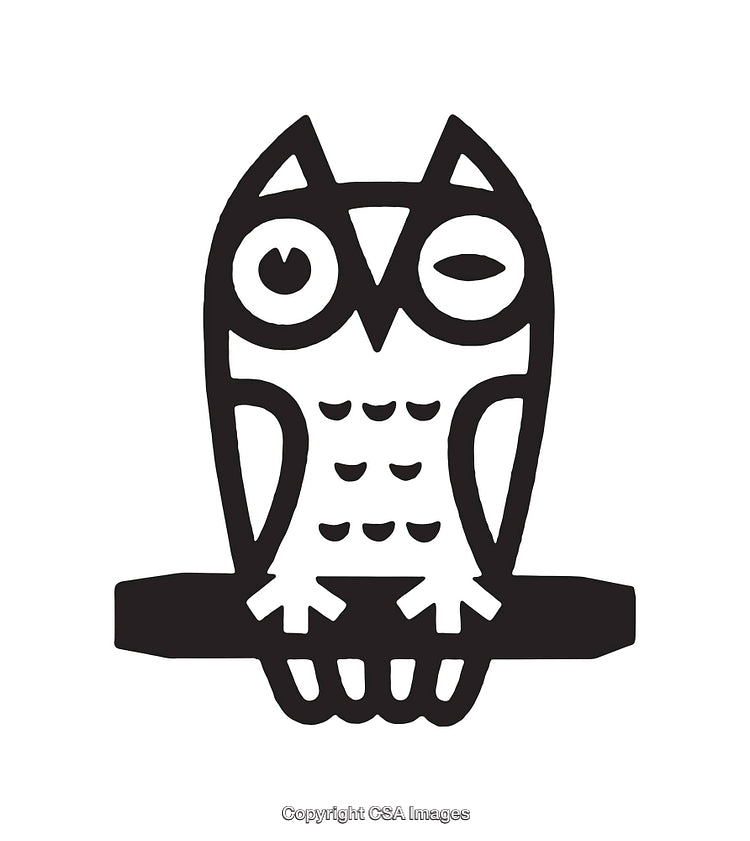 Minimal Owl Line Art Illustration with Monochrome Design