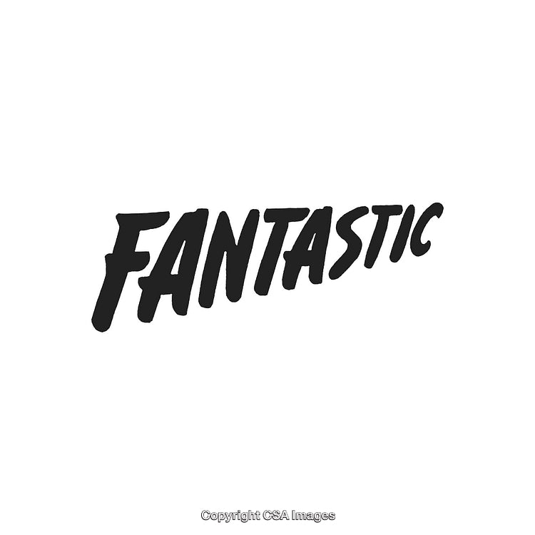 Bold Black Text 'Fantastic' on White Background, Simple and Elegant Design