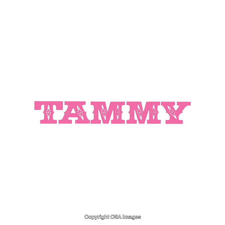 Decorative Pink Text Display Featuring the Name Tammy on a White Background