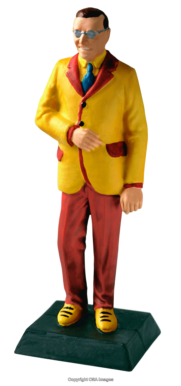Colorful Figurine of a Well-Dressed Toy Man in Eye-Catching Outfit