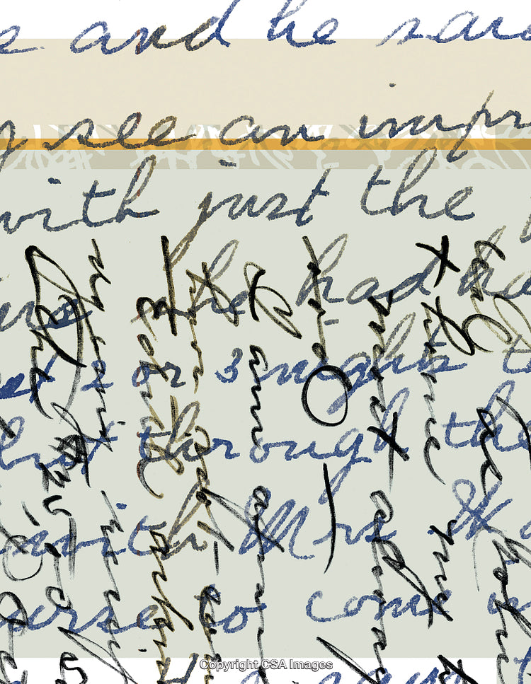 Abstract Layered Background Featuring Handwritten Text and Scribbled Patterns