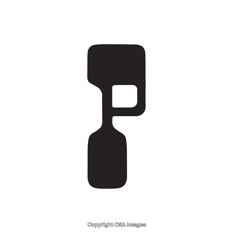 Abstract Black Letter P Design on White Background