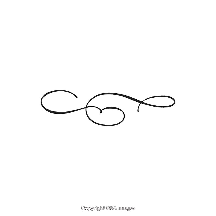 Elegant Black and White Decorative Swirl Ornament for Design Projects