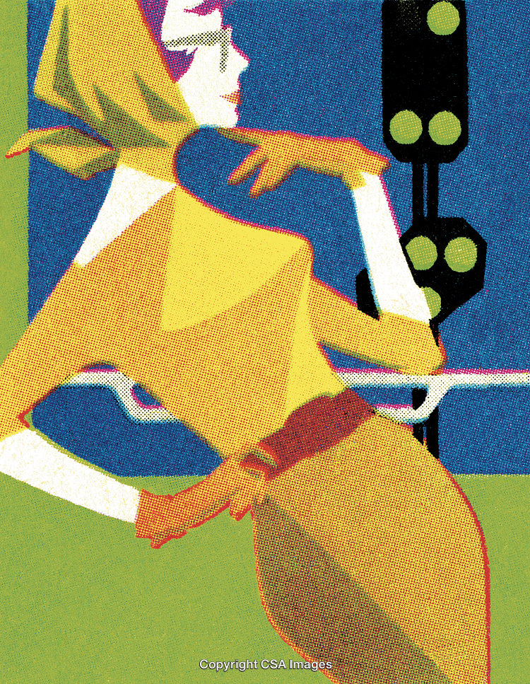 Colorful Geometric Portrait of a Stylish Person in Vibrant Modern Art Style