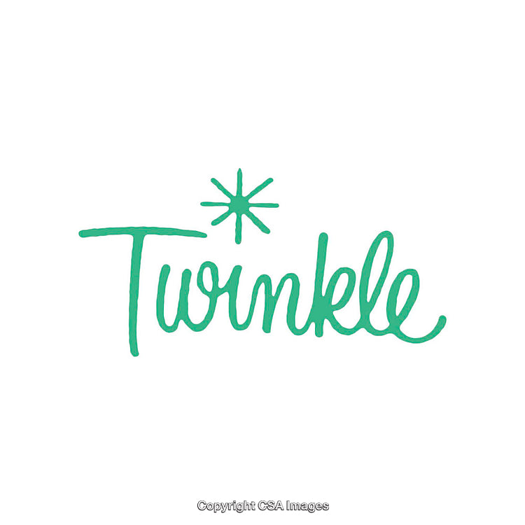 Green Handwritten Text Render Highlighting 'Twinkle' with Sparkling Star Icon
