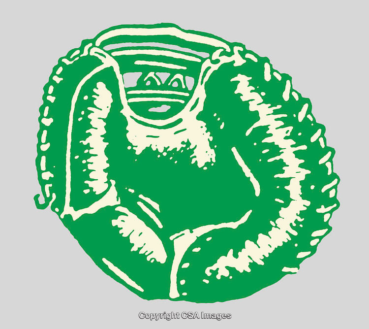 Green Line Art Illustration of a Traditional Object on Gray Background
