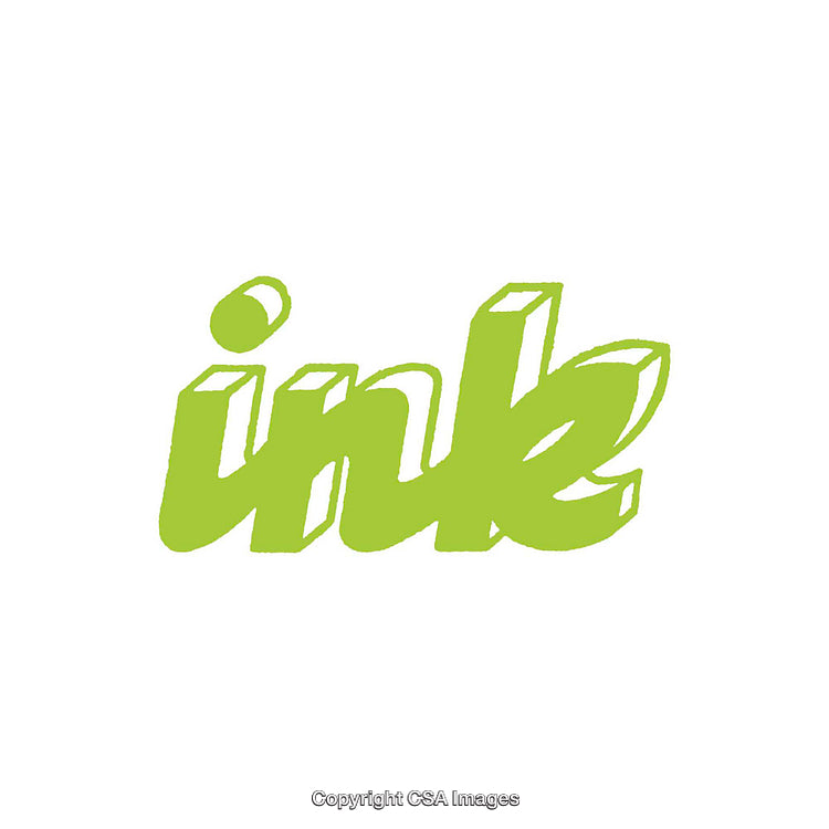 Creative Green Typography Design Featuring the Word Ink in Bold Style