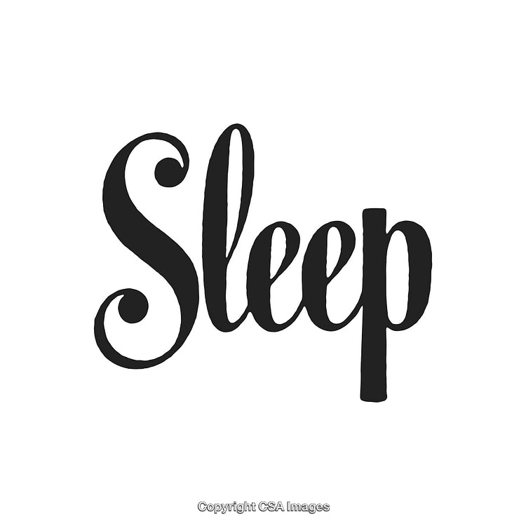 Elegant Hand-Lettered Sleep Text Design on White Background