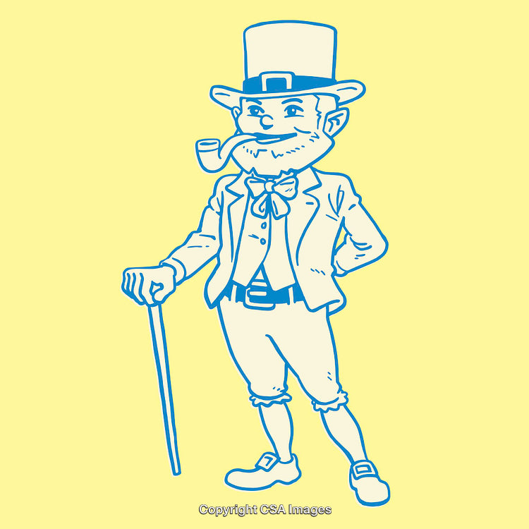 Charming Illustration of a Classic Gentleman Character in Vintage Style