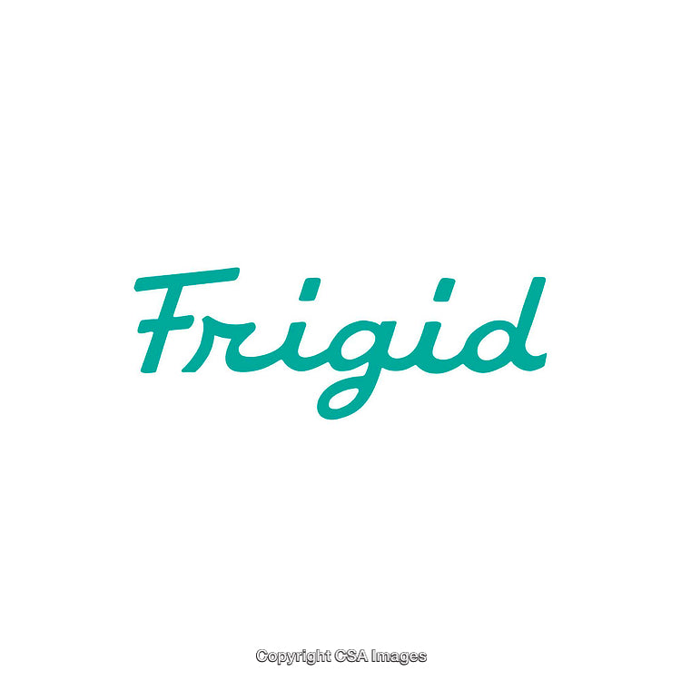 Minimalistic Design Featuring the Word 'Frigid' in Teal on White