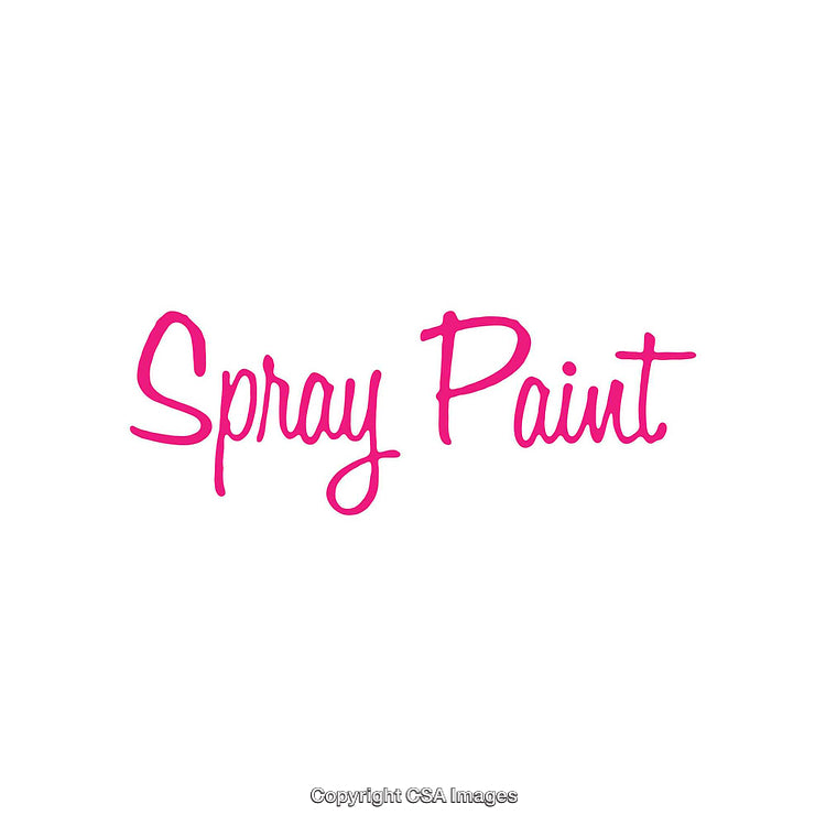 Bright Pink Text Displaying the Words 'Spray Paint' on White Background