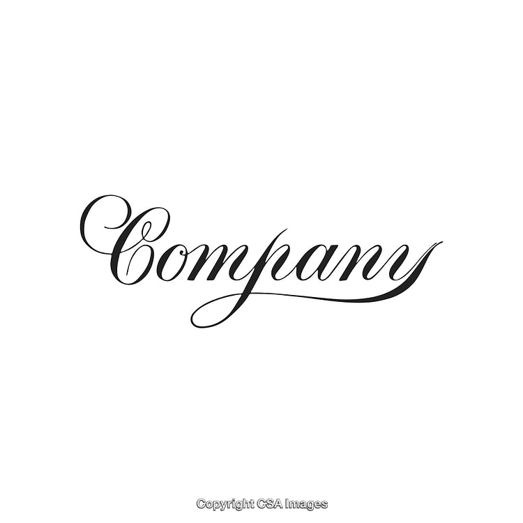 Elegant Script Calligraphy Logo Design on White Background