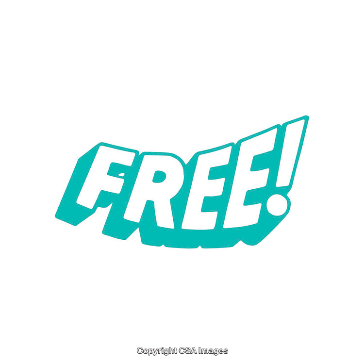 Vibrant Teal Free Text Design on a Clean White Background