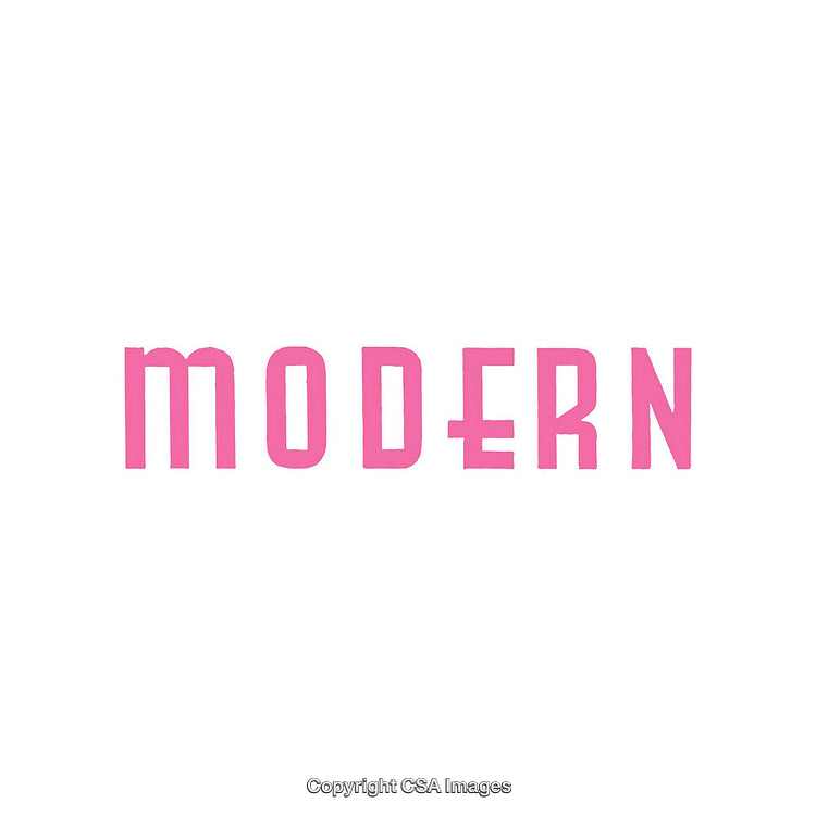 Pink Minimalist Typography Displaying the Word 'Modern' on a White Background