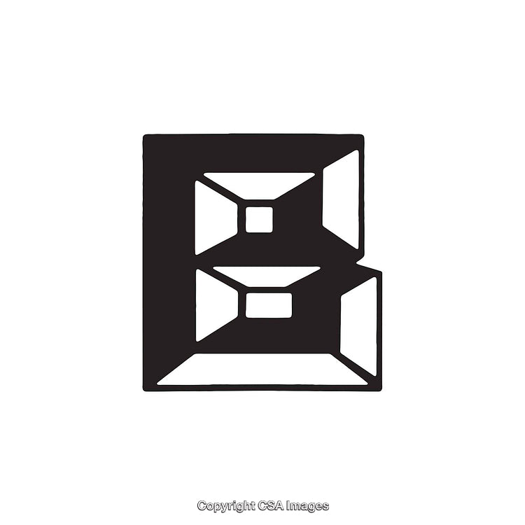 Digital Style Greek Beta Symbol for Modern Design