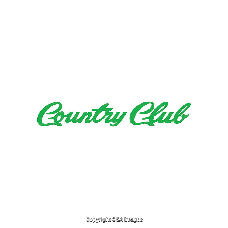 Elegant Country Club Logo Design in Modern Green Font on Simple White Background