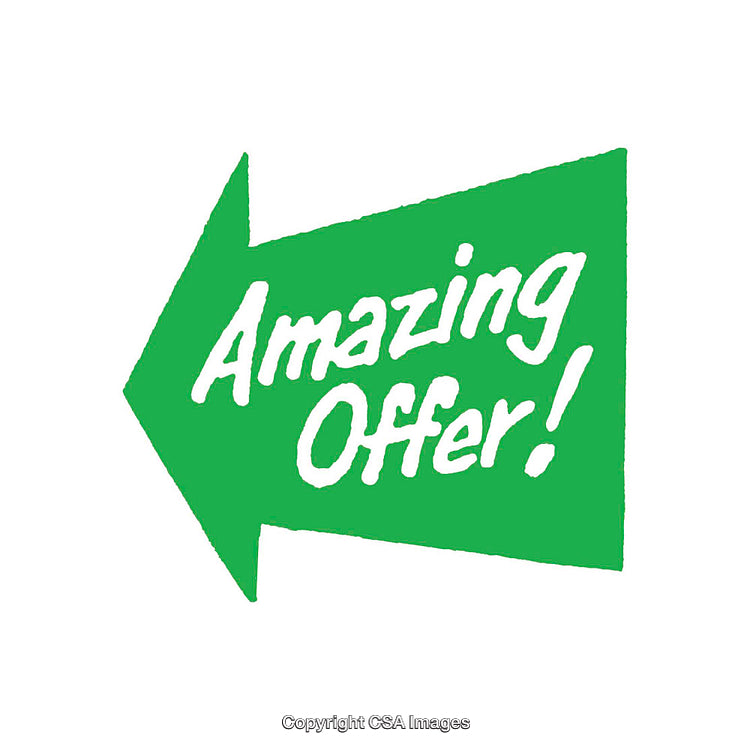 Green Arrow With 'Amazing Offer' Text for Promotions