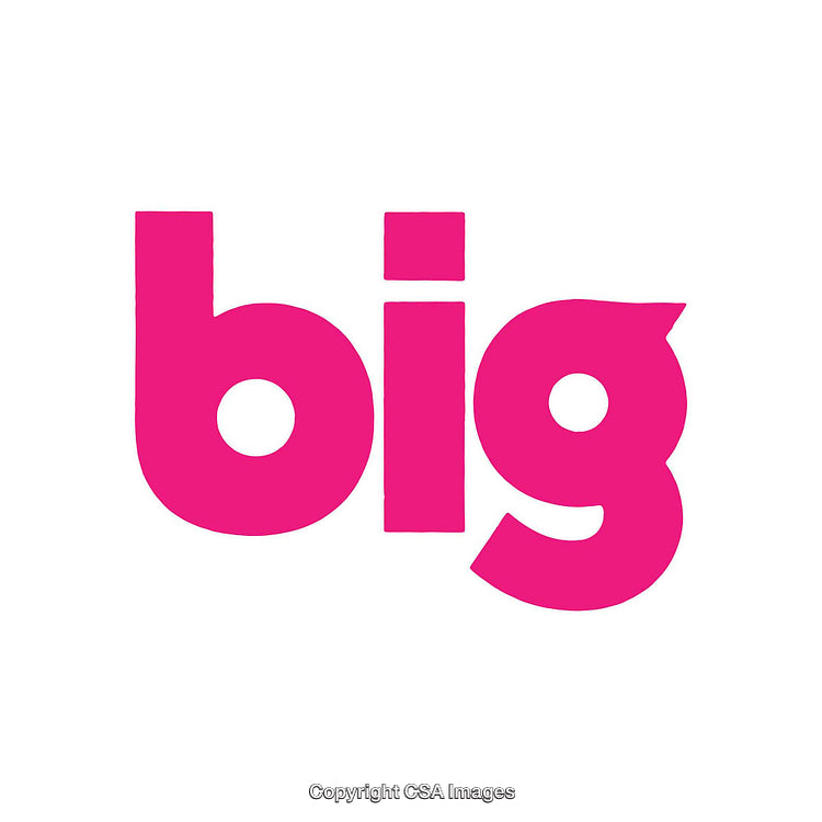 Bold and Minimalistic Pink 'Big' Text on White Background