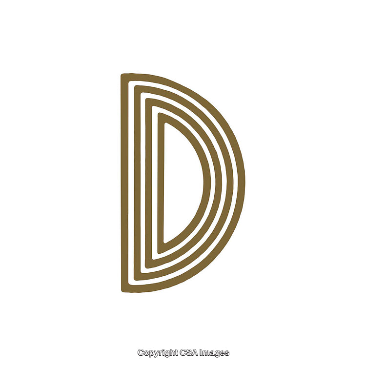Elegant Brown Monogram of the Letter D with Unique Design