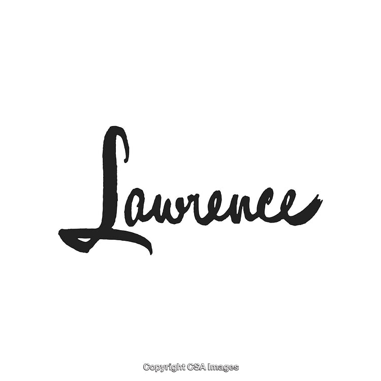 Elegant Handwritten Script Featuring the Name Lawrence in Black Ink