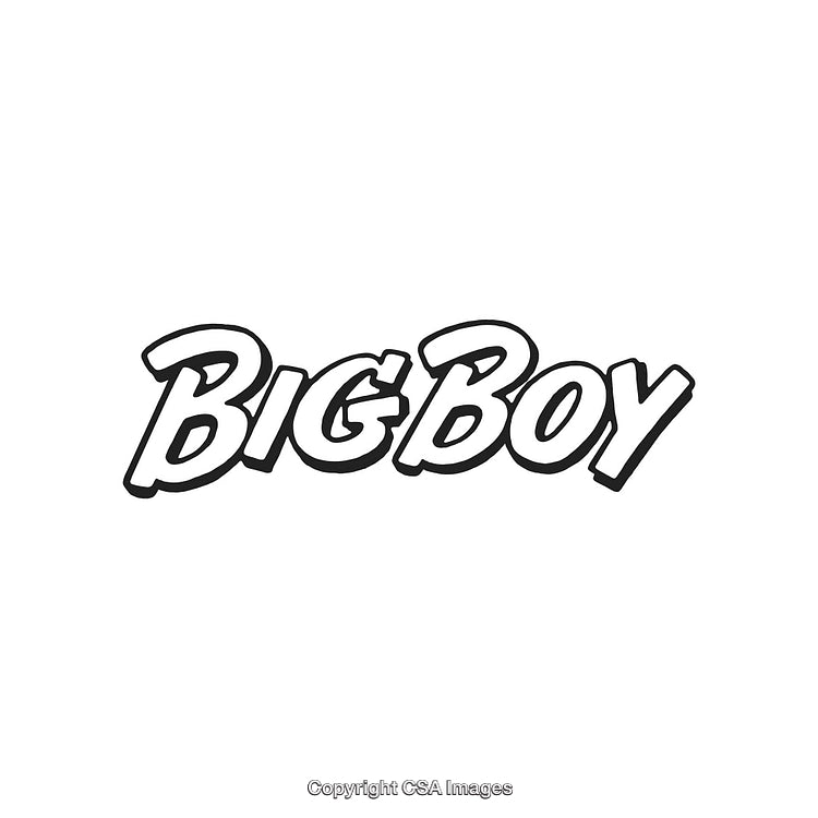 Bold Typography Design With the Words 'Big Boy' in Stylish Font