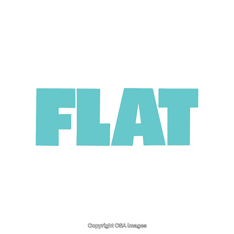 Bold Flat Typography in Aqua Blue on a White Background